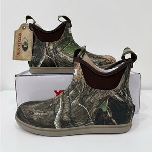 XTRATUF 6" MOSSY OAK CAMO BOTTOMLAND ANKLE DECK BOOTS MEN SIZE 9 M Brand New